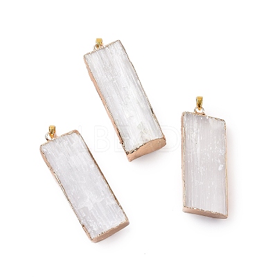 Natural Selenite Big Pendants G-P496-06-1