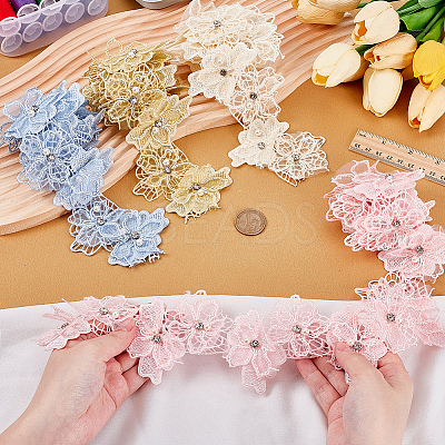 4 Colors Flower Organza Ribbon OCOR-AR0002-02-1