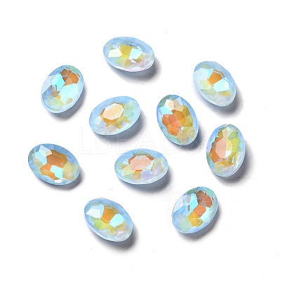 Mocha Fluorescent Style Glass Rhinestone Cabochons GGLA-M005-01A-211MK-1