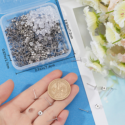 240Pcs 2 Style 304 Stainless Steel Stud Earring Findings DIY-BBC0001-93-1