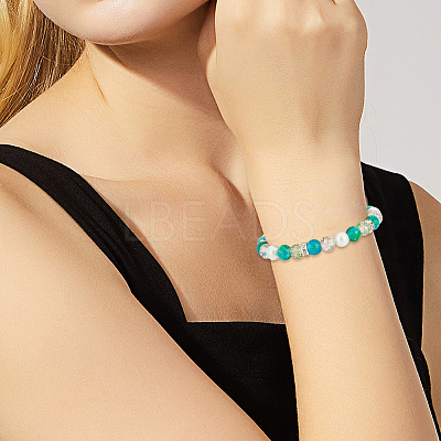 100Pcs 2 Colors Brass with Rhinestone Spacer Beads KK-BBC0015-99-1