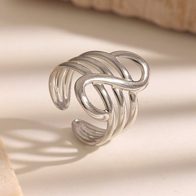 Line 304 Stainless Steel Cuff Open Rings WGE83BC-02-1