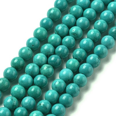 Natural Magnesite Round Beads Strands TURQ-G148-03-6mm-1