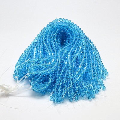 Imitate Austrian Crystal Bicone Glass Beads Strands X1-GLAA-F029-4x4mm-19-1