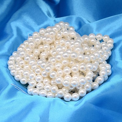 Round Shell Pearl Bead Strands BSHE-L011-6mm-A013-1