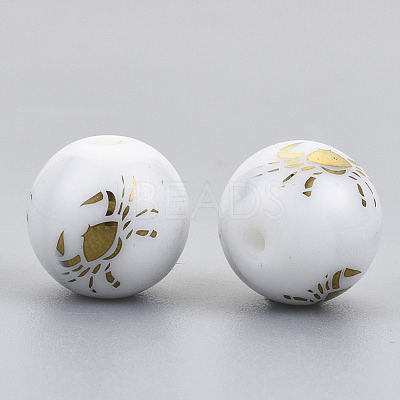 Electroplate Glass Beads EGLA-S178-11F-02-1