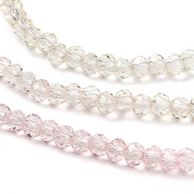 Transparent Painted Glass Beads Strands LS-DGLA-A034-T1mm-A25-1