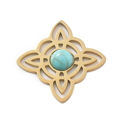 Synthetic Turquoise Pendants STAS-I327-14G-02-1