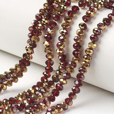 Electroplate Transparent Glass Beads Strands LS-EGLA-A034-T6mm-O07-1