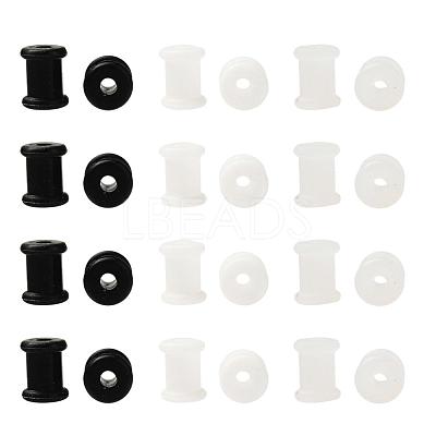 6Pcs 3 Colors Pulley Silicone Ear Gauges Flesh Tunnels Plugs FIND-YW0001-18A-1