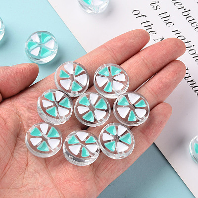 Transparent Enamel Acrylic Beads LS-TACR-S155-005B-1