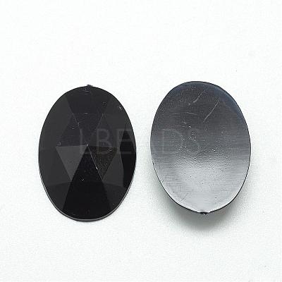 Acrylic Rhinestone Flat Back Cabochons GACR-Q011-13x18-01-1