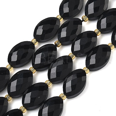 Natural Obsidian Beads Strands G-A295-A08-01-1