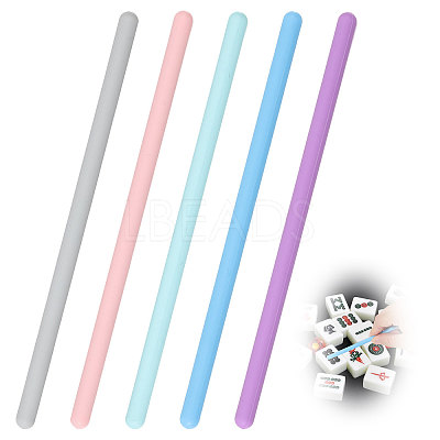 15Pcs 5 Colors Silicone Stirring Rods DIY-CA0008-16-1