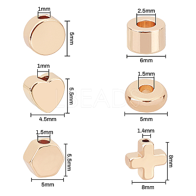 Brass Beads KK-BC0005-38G-1