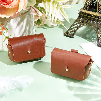 Imitation Leather Wedding Ring Storage Case with Alloy Clasps for Pet AJEW-WH0542-85-1
