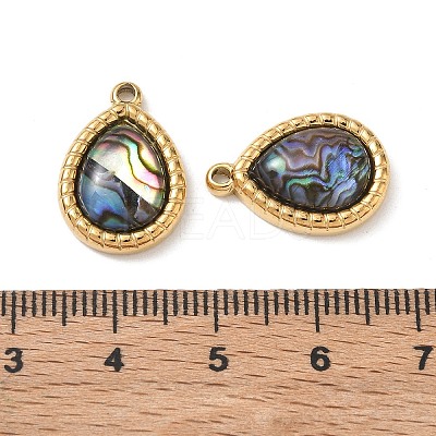 Natural Paua Shell Pendants SA-CBA11D7-15B-G-1