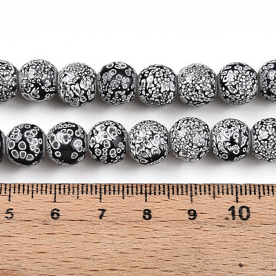 Transparent Baking Paint Glass Beads Strands DGLA-N009-10mm-10-1