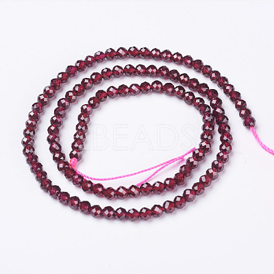 Natural Garnet Beads Strands X-G-D167-A-3mm-1