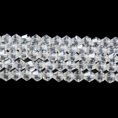 Transparent Electroplate Glass Beads Strands EGLA-A039-T6mm-A13-1