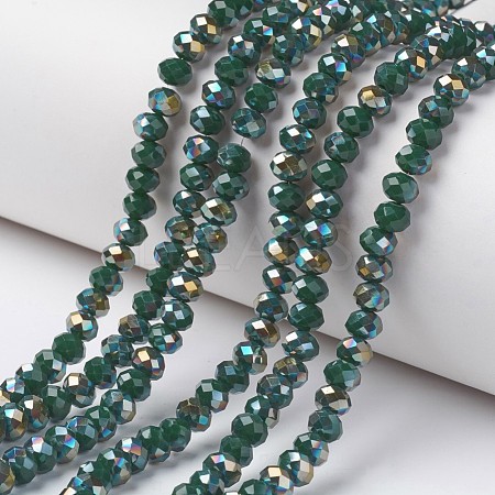 Electroplate Opaque Glass Beads Strands EGLA-A034-P6mm-S03-1