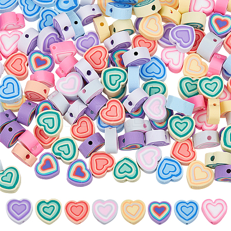 240Pcs 8 Colors Handmade Polymer Clay Beads CLAY-SC0002-33-1