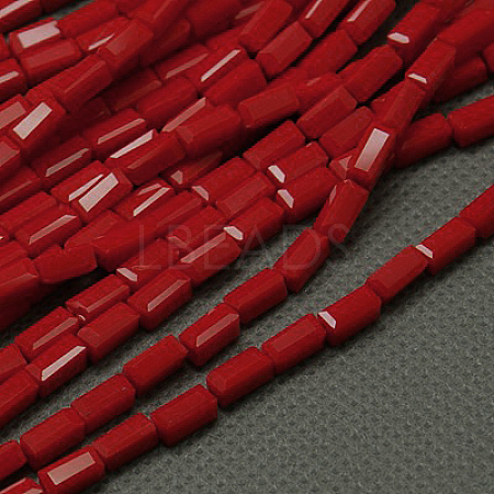 Opaque Glass Beads Strands EGLA-E008-3x6mm-09-1