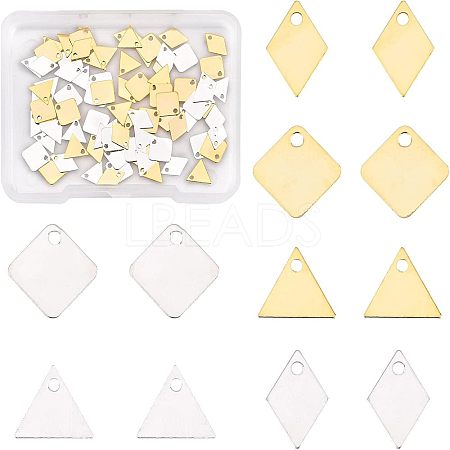 SUPERFINDINGS 84Pcs 6 Style Brass Charms KK-FH0002-63-1