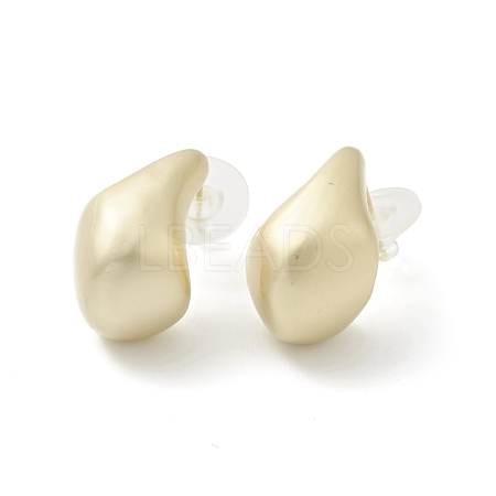 Alloy Chunky Twist Teardrop Stud Earrings with 925 Sterling Silver Pins for Women EJEW-G310-05G-1