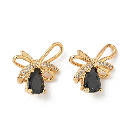 Brass Micro Pave Cubic Zirconia Pendants KK-Z136-58G-02-1