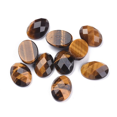 Natural Tiger Eye Cabochons G-G760-A06-1
