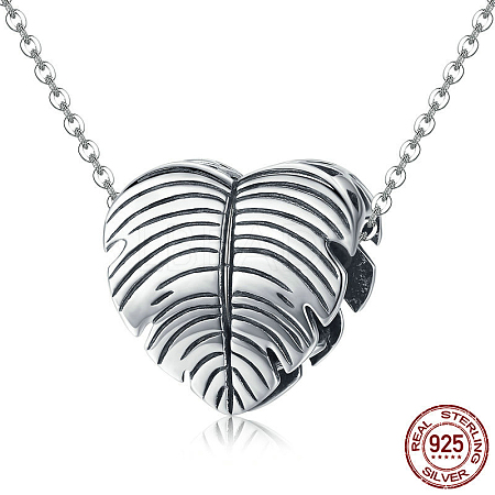 925 Sterling Silver Pendant Necklaces NJEW-FF0005-56AS-1