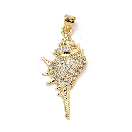 Brass Micro Pave Cubic Zirconia Pendants KK-P330-01C-G-1