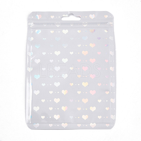 Rectangle Glitter Holographic Plastic Yin-yang Zip Top Gift Bags OPP-E004-01B-C02-1
