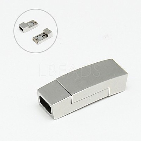 Tarnish Resistant 304 Stainless Steel Magnetic Clasps with Glue-in Ends STAS-I011-17-1
