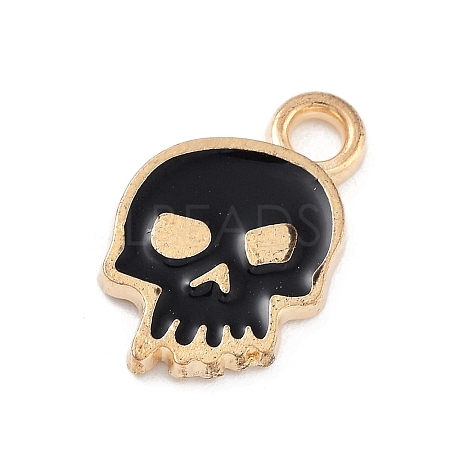 Halloween Theme Light Gold Plated Alloy Enamel Pendants ENAM-M219-14KCG-02B-1