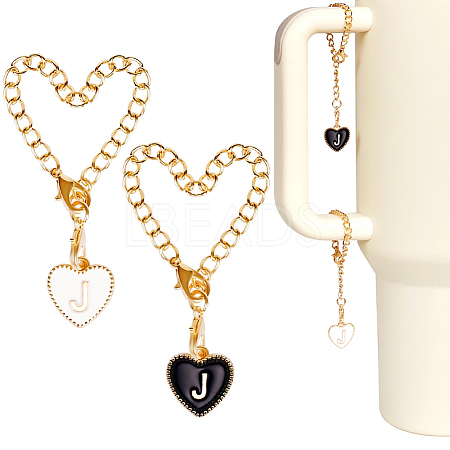 2 Sets Alloy Enamel Cup Pendant Decorations HJEW-SC0001-56J-1