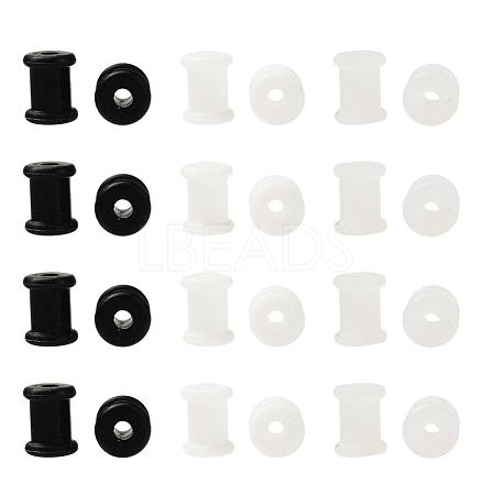 6Pcs 3 Colors Pulley Silicone Ear Gauges Flesh Tunnels Plugs FIND-YW0001-18A-1