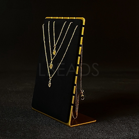 Velvet & Metal Necklace Organizer Display Stands PW-WG6C9FA-06-1