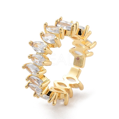 Brass with Cubic Zirconia Open Cuff Rings LS-RJEW-B053-05-1