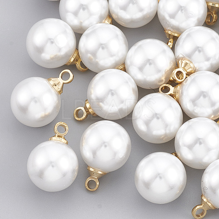 ABS Plastic Imitation Pearl Charms X1-KK-T035-60-1
