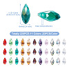 220Pcs 11 Colors Electroplate Glass Faceted Teardrop Beads Strands EGLA-CD0001-09-3