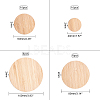 Olycraft Flat Round Wooden Boards for Painting AJEW-OC0001-96-2
