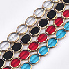 Electroplate Glass Beads Strands EGLA-S188-03-1