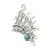 Retro Alloy Big Pendants TIBEP-L020-02AS-1