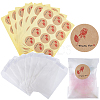 120Pcs Flat Translucent Glassine Waxed Paper Treat Bags Cookie Bags STIC-CP0001-11C-1