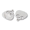 Rhodium Plated 925 Sterling Silver Charms STER-C003-15P-2