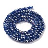 Baking Electroplate Glass Beads Strands X-DGLA-A039-J4mm-B04-2