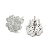 Brass Micro Pave Cubic Zirconia Ear Studs EJEW-P261-20P-2