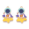 Alloy Enamel Pendants ENAM-S126-022-RS-1